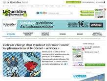 Tablet Screenshot of lequotidiendupharmacien.fr
